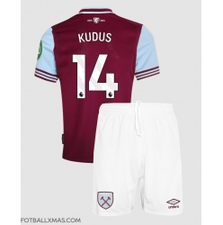 West Ham United Mohammed Kudus #14 Hjemmedraktsett Barn 2024-25 Kortermet (+ Korte bukser)