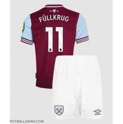 West Ham United Niclas Fullkrug #11 Hjemmedraktsett Barn 2024-25 Kortermet (+ Korte bukser)